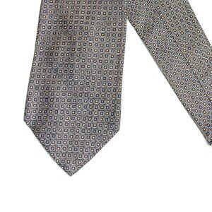 Brooks Brothers Silk Tie Men’s 61.5” Taupe Blue Geometric Preppy Designer Wide